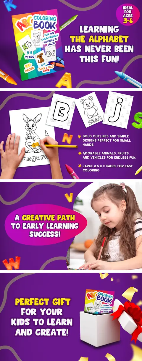ABC Coloring Book A+ Content preview