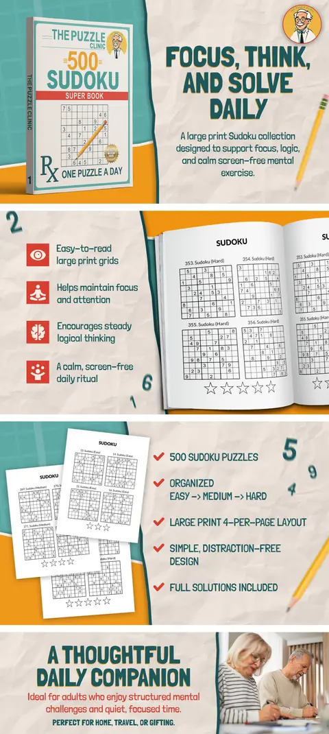 500 Sudoku Super Book A+ Content preview