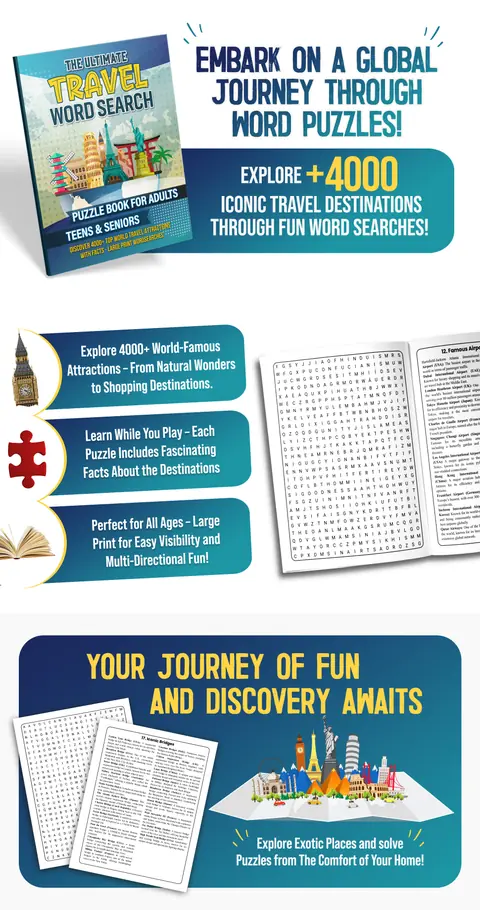 Ultimate Travel Word Search A+ Content preview